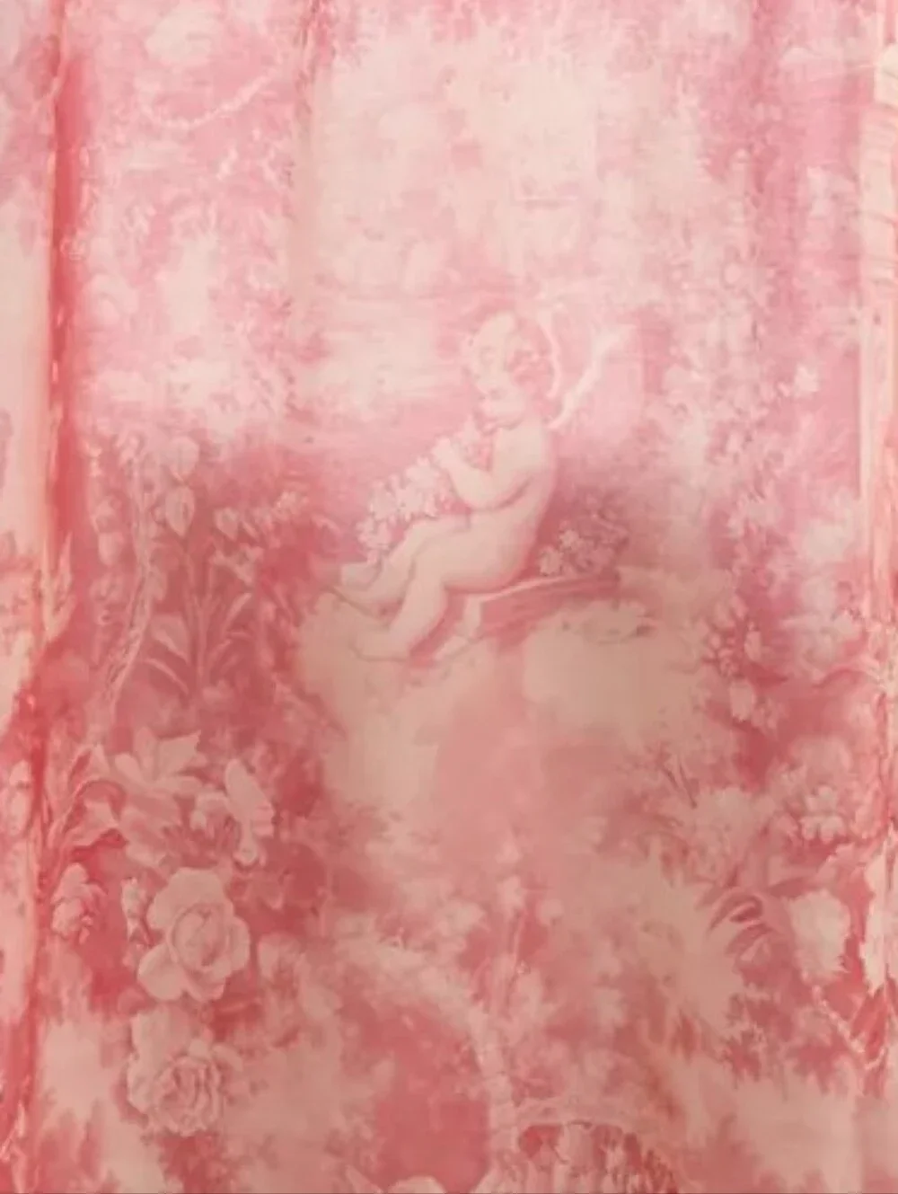 🪷NIB Urban Outfitters UO Home Cherub Patterned Shower Curtain, 72x72